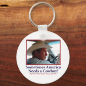 George W Struik in Cowboy Pet Sleutelhanger (Voorkant)