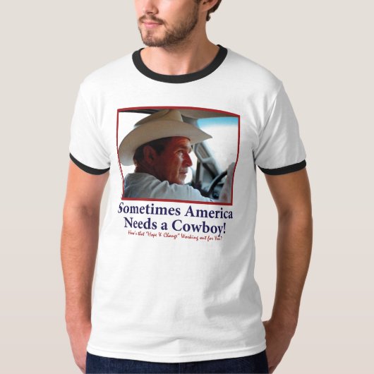 George W Struik in Cowboy Pet T-shirt (Voorkant)