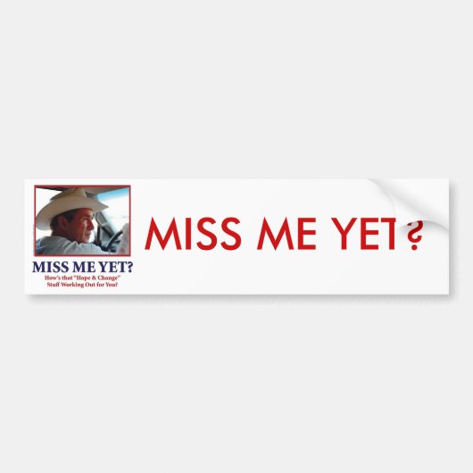 George W Struik - Miss Me Toch Bumpersticker (Voorkant)