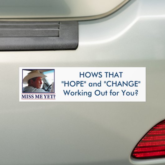 George W Struik Miss me toch? Bumpersticker (Op auto)