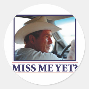 George W Struik Miss me toch? Ronde Sticker