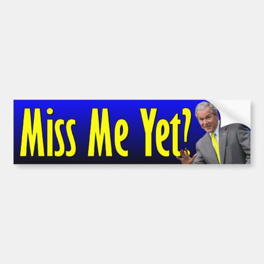 George W. Struik: Miss mij toch? Bumpersticker (Voorkant)