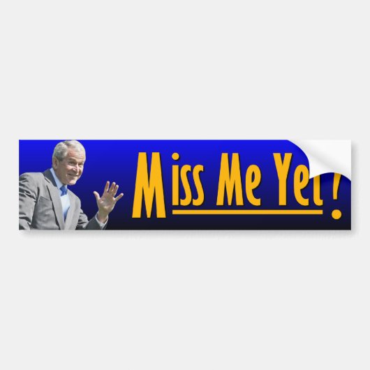 George W. Struik: Miss mij toch? Bumpersticker (Voorkant)