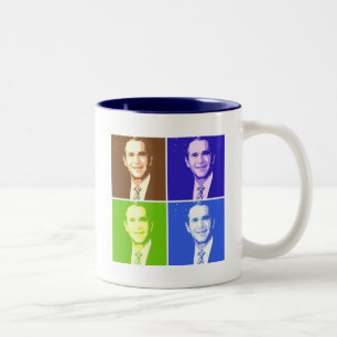 George W Struik Pop Art Tweekleurige Koffiemok