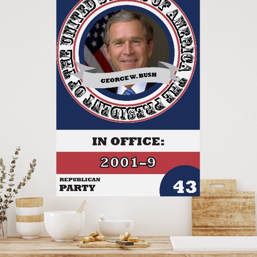 George W. Struik Presidentieel Historisch Retro Poster (Keuken)