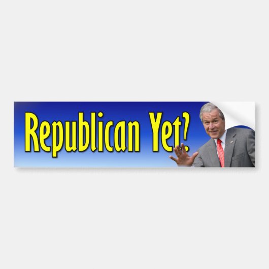 George W. Struik: Republikein toch? Bumpersticker (Voorkant)