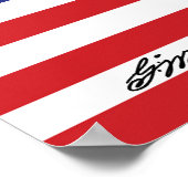 George Washington & 13-Star Amerikaanse vlag Poster (Hoek)