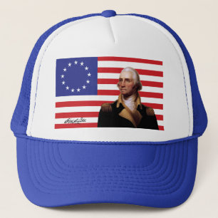 George Washington & 13-Star Amerikaanse vlag Trucker Pet