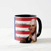 George Washington & 13-Star vlag Mok (Voorkant rechts)