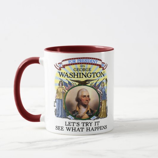 George Washington 1789 Mok verkiezingen (Links)