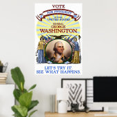 George Washington 1789 VerkiezingsPoster (Wit) Poster (Thuiskantoor)