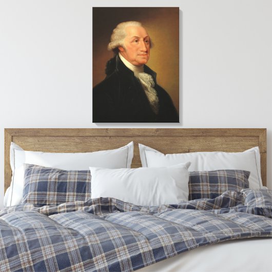 George Washington, 1796, ingediend door Edward Sav Canvas Afdruk (Insitu (Slaapkamer))