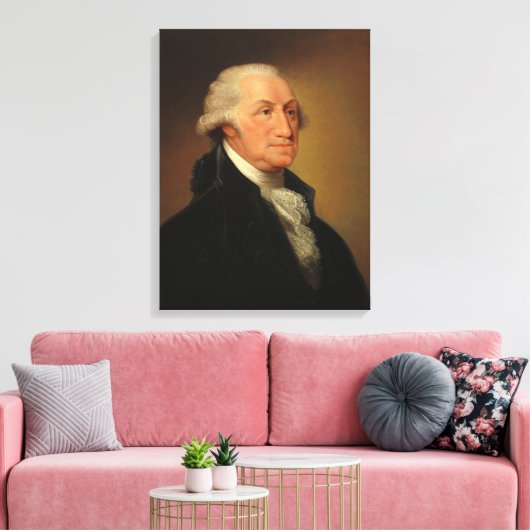 George Washington, 1796, ingediend door Edward Sav Canvas Afdruk (Insitu (Woonkamer))