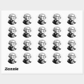 George Washington 1 Ronde Sticker (Vel)