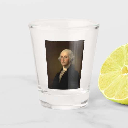 George Washington 1st Amerikaans President door St Shot Glas (Voorkant)