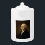 George Washington 1st Amerikaans President door St Theepot<br><div class="desc">George Washington 1st Amerikaans President door Stuart. Op 30 april 1789 legde George Washington, staande op het balkon van de Federal Hall in Wall Street in New York, de eed van kantoor af als het eerste President van de Verenigde Staten. "Als de eerste van alles, in onze situatie zal dienen...</div>