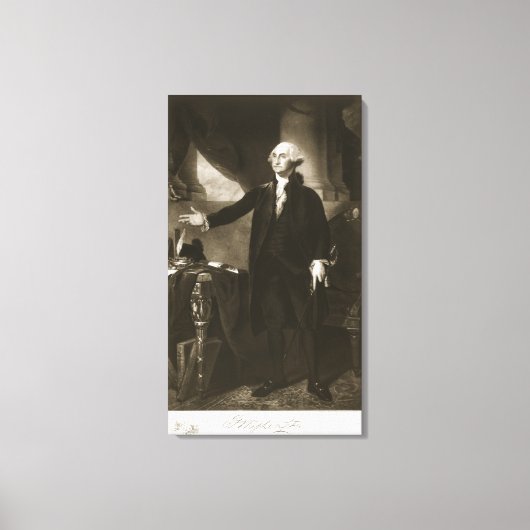 George Washington, 1ste President van de Verenigde Canvas Afdruk (Voorkant)