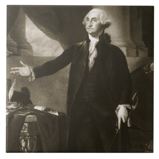 George Washington, 1ste President van de Verenigde Tegeltje (Voorkant)
