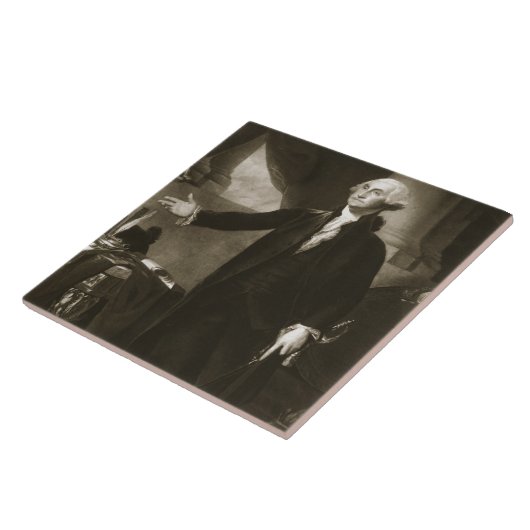 George Washington, 1ste President van de Verenigde Tegeltje (Zijkant)