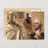 George Washington - 1ste President van de VS Briefkaart (Voorkant / Achterkant)