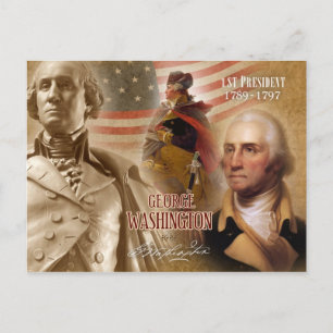 George Washington - 1ste President van de VS Briefkaart