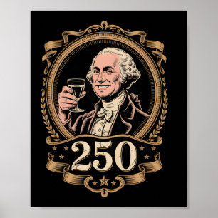 George Washington 250e verjaardag Retro Onafhankel Poster