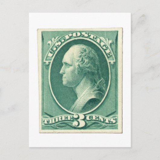 George Washington 3 cent US Postage Briefkaart (Voorkant)