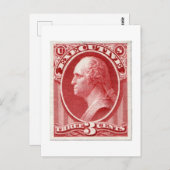 George Washington 3 cent US Postage Briefkaart (Voorkant / Achterkant)