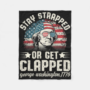 George Washington 4 juli blijf gewapend of krijg e Fleece Deken