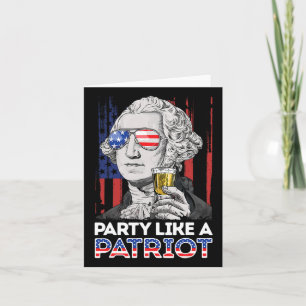 George Washington 4 juli Feest Als Een Patriot Kaart