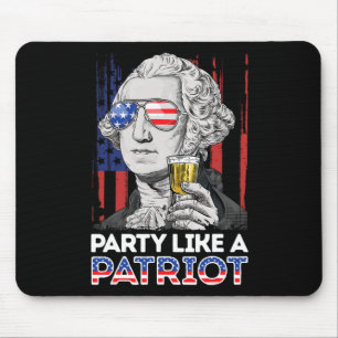 George Washington 4 juli Feest Als Een Patriot Muismat