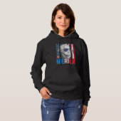 George Washington 4 juli Merica Mannen Vrouwen Hoodie (Voorkant volledig)