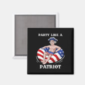 George Washington 4 juli VS patriottisch leuk Magneet (Voorkant / Achterkant)