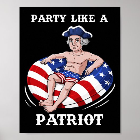 George Washington 4 juli VS Patriottisch plezier Poster (Voorkant)