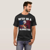 George Washington 4 juli WTF is een kilometer T-shirt (Voorkant volledig)