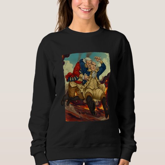 George Washington 4th of July Shirt Wrestling Redc (Voorkant)