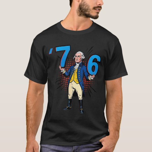 George Washington 76 Yeeted Six Seven T-shirt (Voorkant)