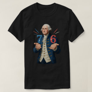 George Washington 7 6 Meme Geschiedenis Kunst T-shirt