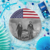 George Washington Abraham Lincoln American Flag Papieren Bordje (Feest)