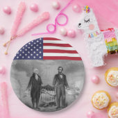 George Washington Abraham Lincoln American Flag Papieren Bordje (Feest)