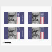 George Washington Abraham Lincoln American Flag Rechthoekige Sticker (Vel)