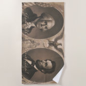 George Washington Abraham Lincoln Eagle Patriotic Strandlaken (Voorkant)