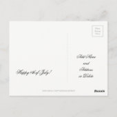 George Washington Abraham Lincoln Patriotic, Veren Briefkaart (Achterkant)