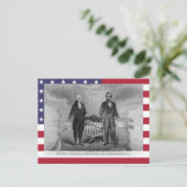 George Washington Abraham Lincoln USA American Briefkaart (Staand voorkant)