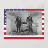 George Washington Abraham Lincoln USA American Briefkaart (Voorkant)