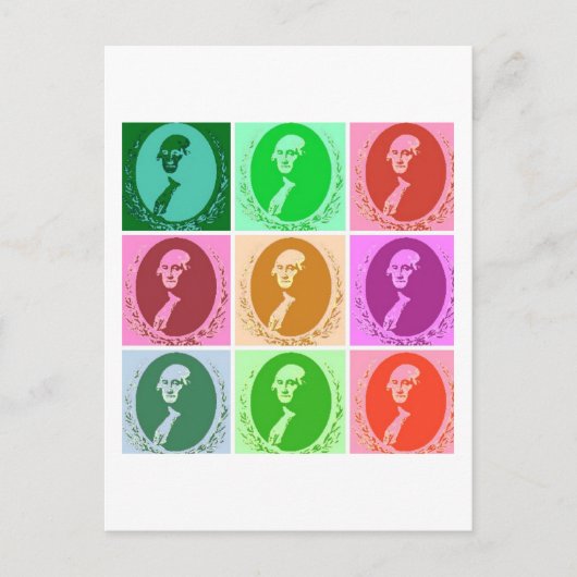 George Washington Abstract Briefkaart (Voorkant)