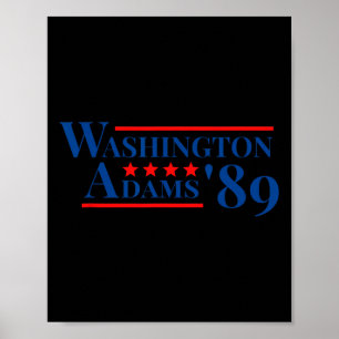 George Washington Adams 1789 Verkiezing Grondlegge Poster