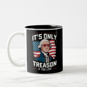 George Washington 'Alleen Verrad Als Je Verliest Tweekleurige Koffiemok