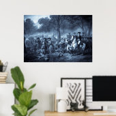 George Washington als een soldaat poster (Thuiskantoor)