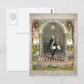 George Washington als Freemason Briefkaart (Voorkant / Achterkant)